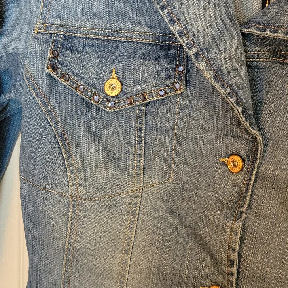 Bandolino Blu Denim Jacket XL Blue Medium Wash - Picture 4 of 7